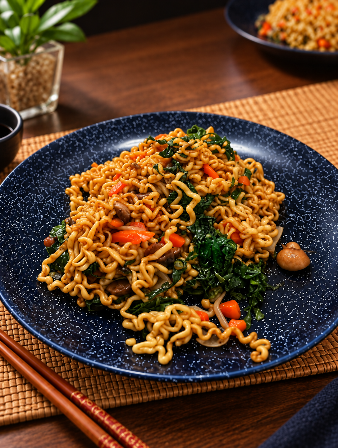 Yakissoba de Carne com Cogumelos
